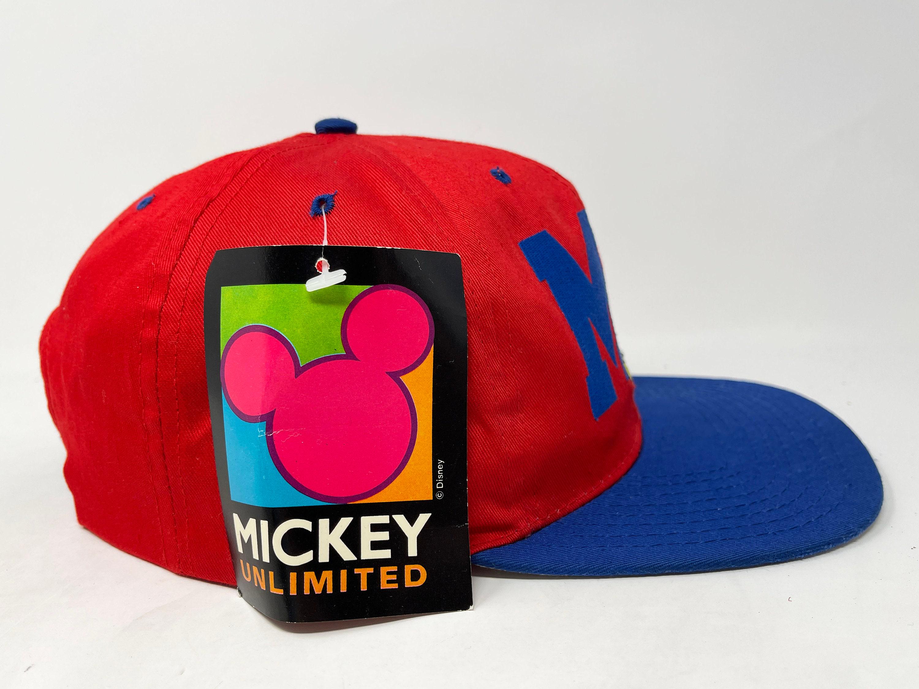 Vintage Mickey Mouse Hat 90s Snapback Cap Disney NOS H12 - Etsy