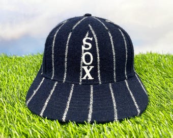 Vintage Chicago White Sox 1918 Hat 6 7/8 Fitted Wool Cap MLB Cooperstown Collection American Needle STAINED H10