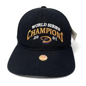 Vintage Arizona Diamondbacks Hat 2001 World Series Champions Strapback Cap MLB FLAWED H04