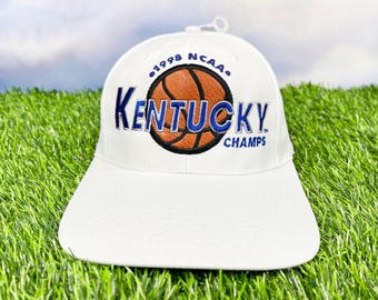 Vintage 1998 Kentucky Wildcats Hat NCAA Basketball National Champs March Madness Snapback Cap NOS 90s H09