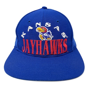 Vintage Kansas Jayhawks Hat 90s Snapback Cap NCAA The Game Wool H16