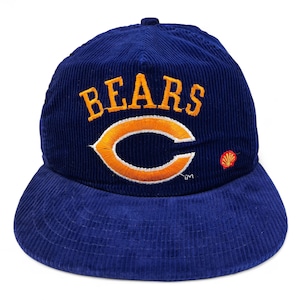 Vintage Chicago Bears Hat • Corduroy Snapback Cap • 80s 90s NFL