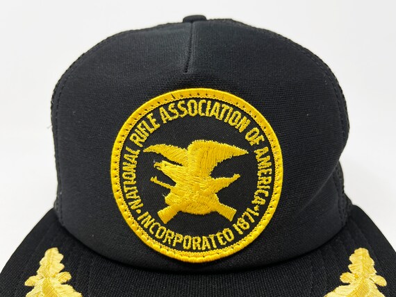 Vintage NRA Hat 80s 90s Snapback Trucker Cap Scra… - image 2