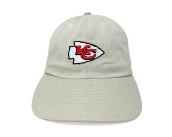 Vintage Kansas City Chiefs Hat Y2K Khaki Strapback Cap NFL H29