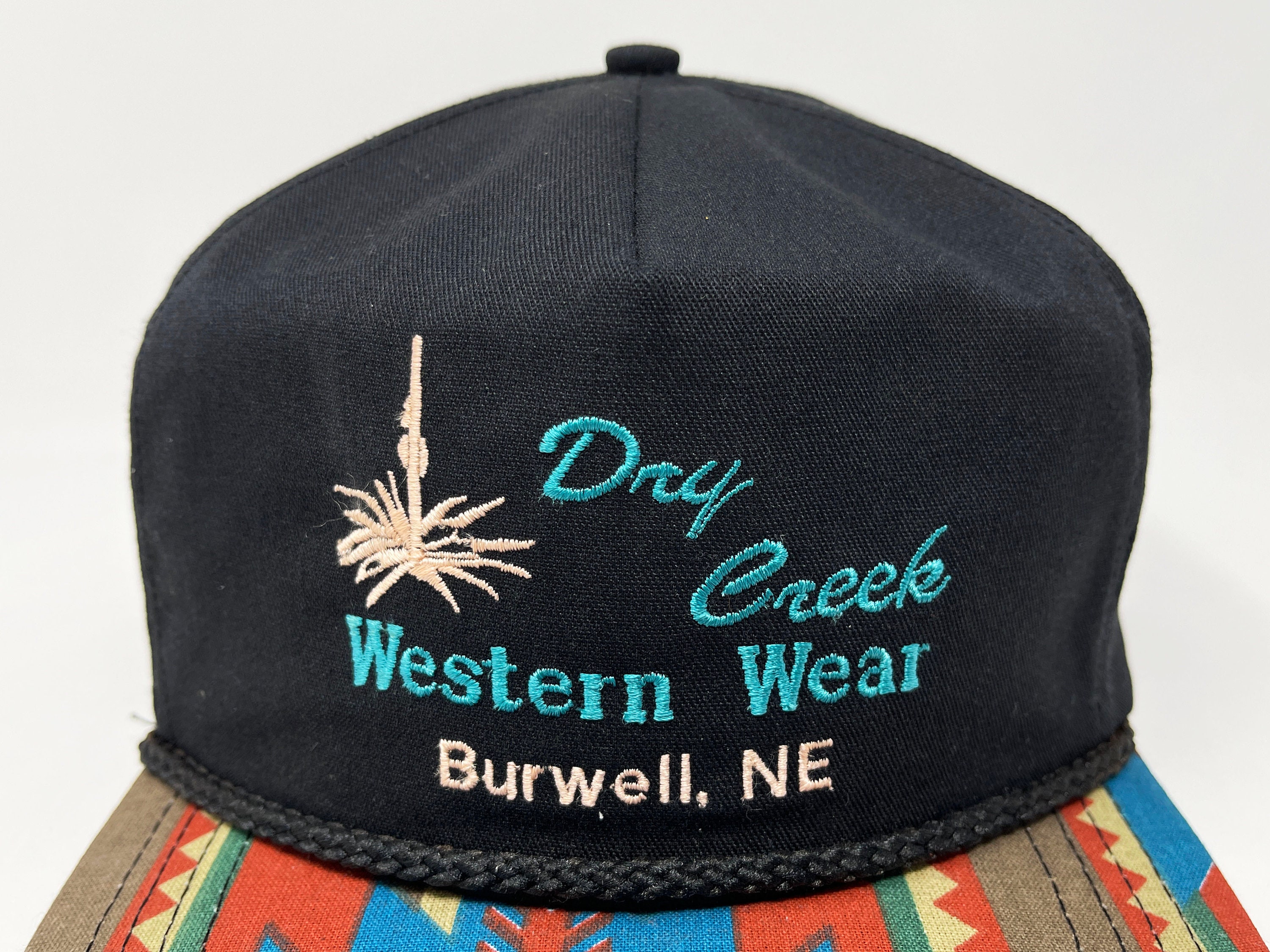 Vintage Dry Creek Western Wear Hat 90s Southwestern Strapback Cap Burwell New Mexico H01 Etsy