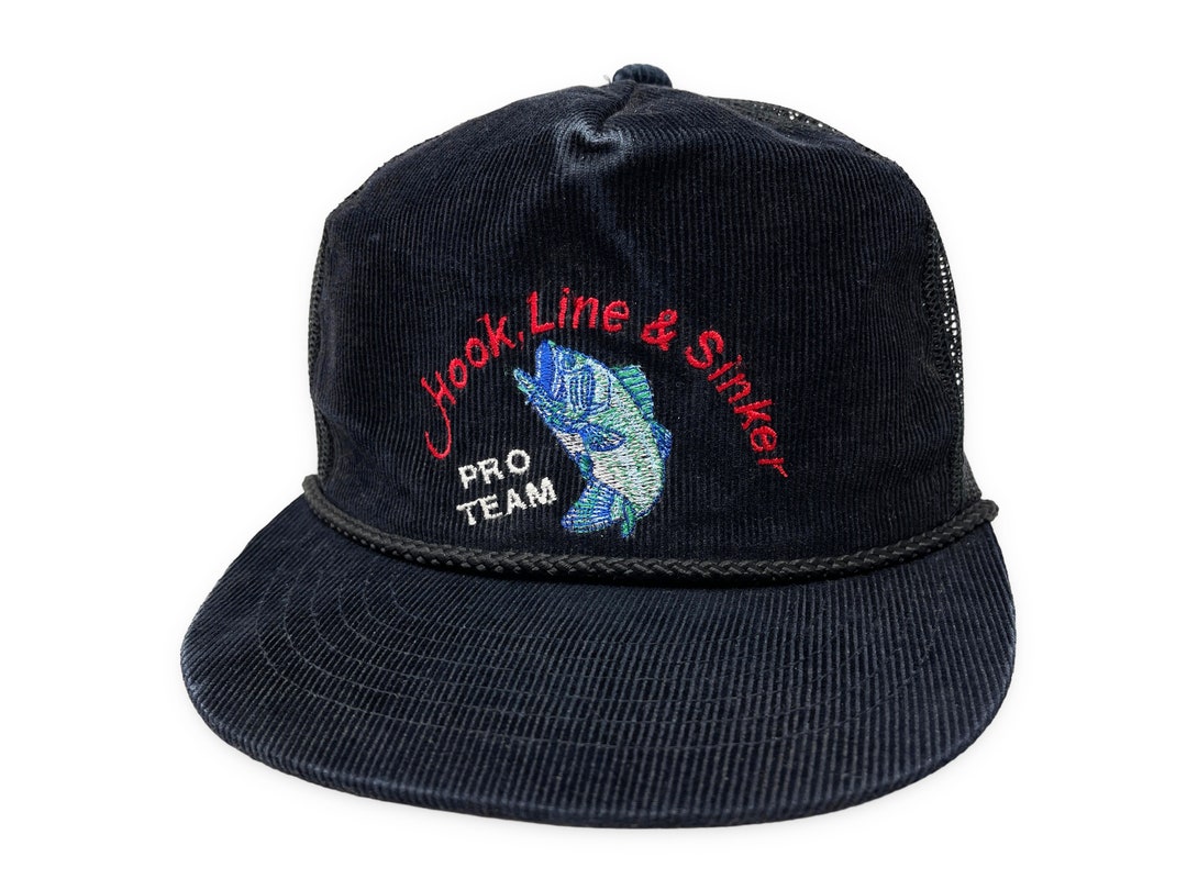 Vintage Fishing Hat 80s 90s Hook Line and Sinker Pro Team Etsy