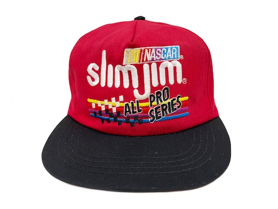 Vintage Slim Jim NASCAR Racing Hat 90s Snapback C… - image 1