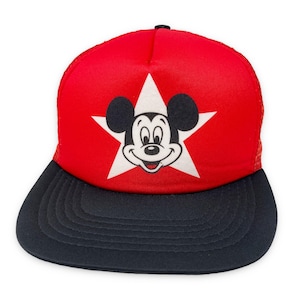Vintage Mickey Mouse Trucker Hat 80s 90s Snapback Cap Disney H05