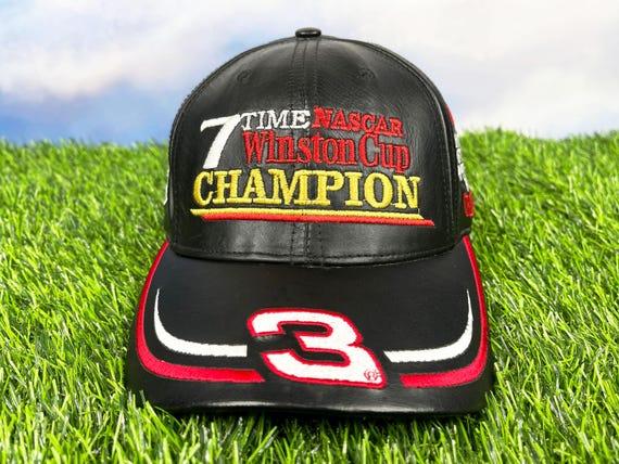 Vintage Dale Earnhardt Sr Hat NASCAR Racing 90s 00s Y2K Leather