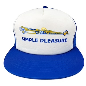 Vintage Drag Racing Hat 80s 90s Simple Pleasure Snapback Trucker Cap John Fattori H30
