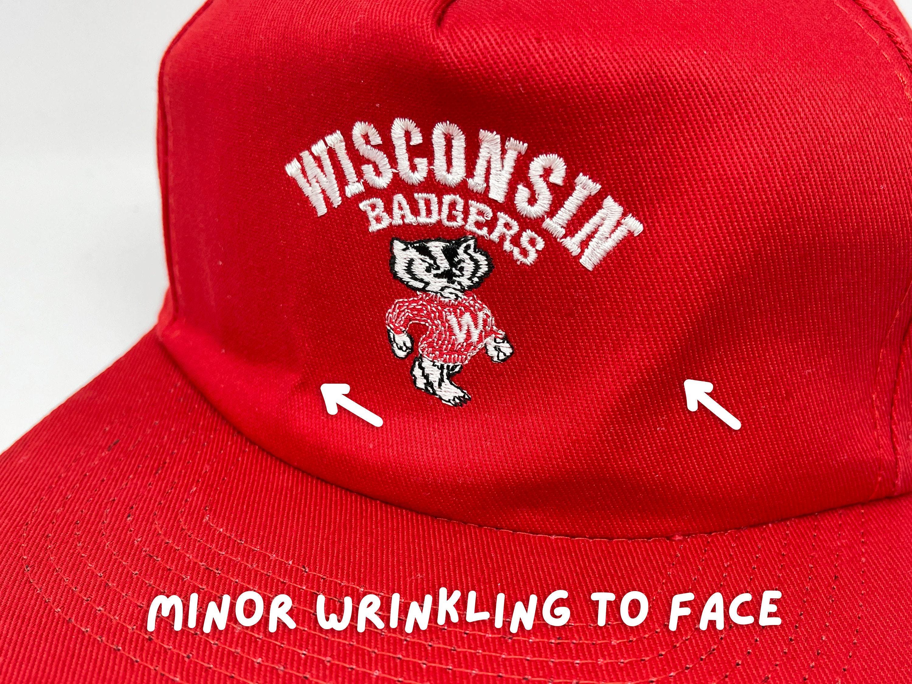 Vintage Wisconsin Badger Snapback Hat Cap Colorblock Embroidered American Needle Vintage Wisconsin Badgers ToW Bolt Snapback College Hat  main image 3