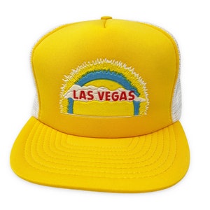 Vintage Las Vegas Hat 80s 90s Gambling Casino Snapback Trucker Cap H18