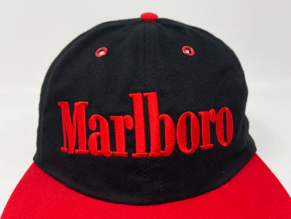 Vintage Marlboro Hat 90s Snapback Cap Cigarettes … - image 2