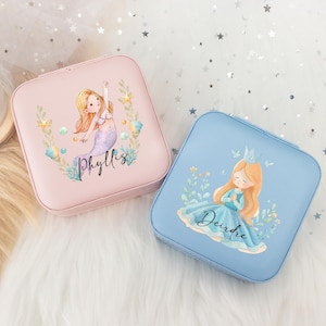 Coffret à bijoux personnalisé pour petite fille, jolie boîte à bijoux princesse pour bébé fille, jolie boîte à bijoux lapin, cadeau d'anniversaire pour petite fille