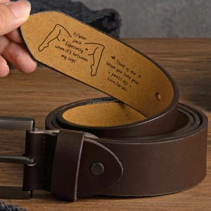 I Love Your Face Especially When It's Between My Legs Leather Belt, Custom Engraved Leather Belt, Anniversary Gift for Boyfriend Husband