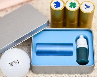 Sello de golf personalizado, marcador de pelota de golf, regalo para golfista, sello de pelota de golf de metal, sello de bola de tinta, regalo de padrinos de boda, regalo del día del padre, regalo para él