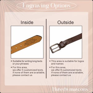 Engraved Genuine Leather Belt for Men, Personalized Belt for Husband Boyfriend, Anniversary Gift for Fiancé, Funny Valentines Gift for Him image 6