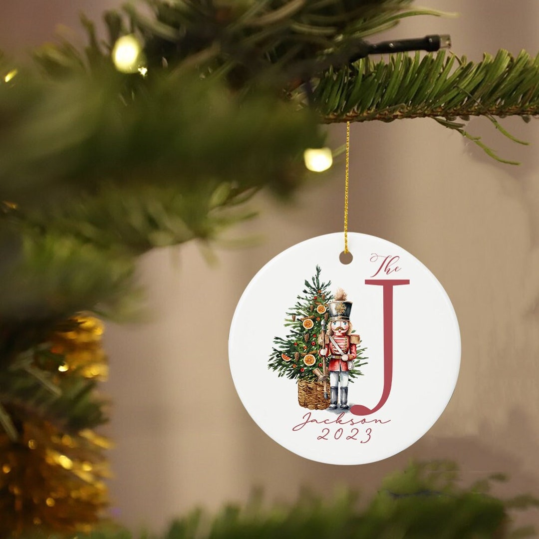 Personalized Christmas Baubles,nutcracker Christmas Bauble,initial Christmas Bauble,christmas
