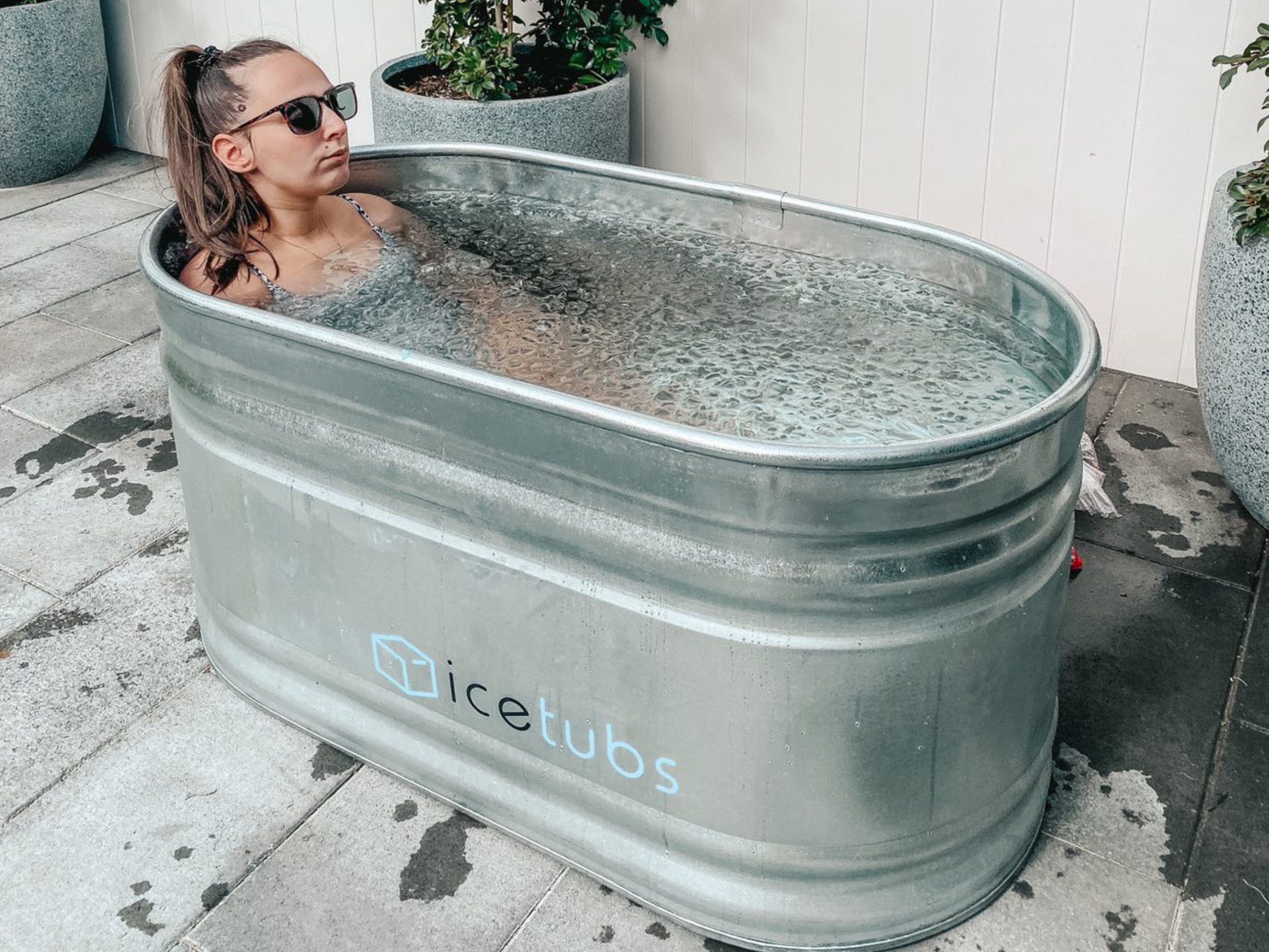 Outdoor Metal Bath, Galvanised Tub, Steel Bath, Ice Bath, Cold Plunge, Ice Tub, Outdoor Plunge