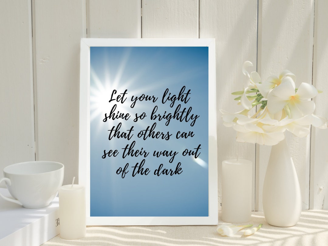 Let Your Light Shine Printable Wall Decor - Etsy