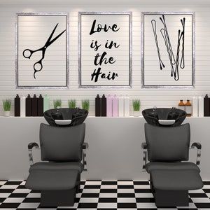 Trendy Beauty Salon Wall Art Bundle - 6 druckbare Poster