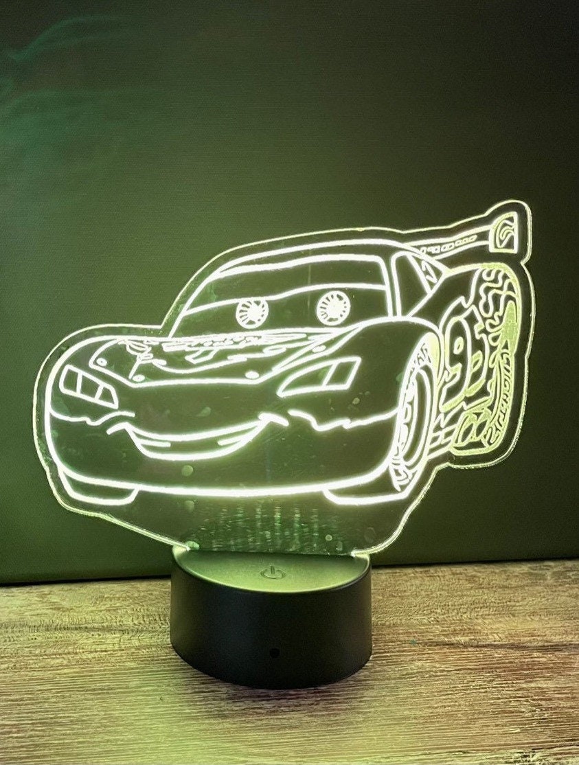 Lampe 3D Voiture Cars : Flash Mc Queen