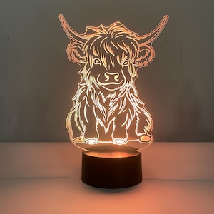 Highland Cow LED Light