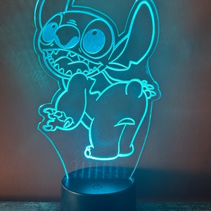 Dreamy Cubby Stitch Night Light 3D Illusion Night Lamp 16 Colors