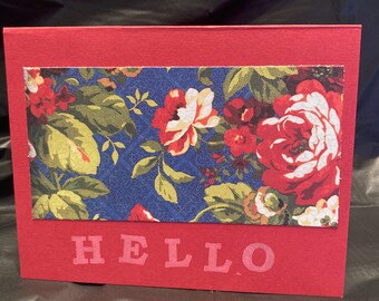 Handmade, Customizable Hello Note Card