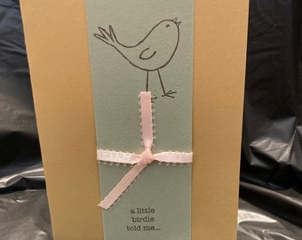 Handmade A Little Birdie Told Me - Get Well