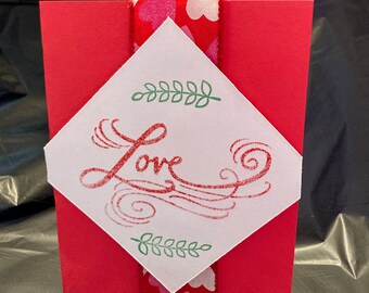 Handmade, Customizable Valentine's Day/Wedding/Anniversary/Sweetest Day Card - Love