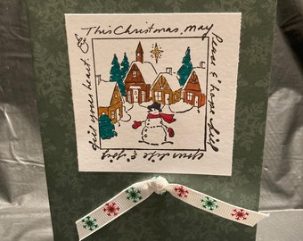 Handmade Winter/Christmas Card - Winter Scene