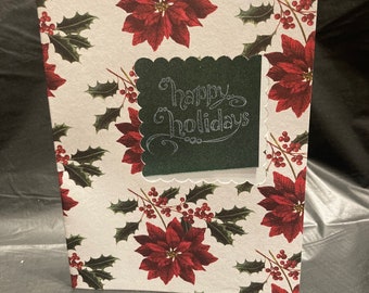 Handmade Winter/Christmas Card - Happy Holidays