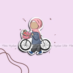 Pegatina Little Miss Hijabee / Pegatinas Hijabi / Pegatinas impermeables / Pegatinas brillantes / Pegatinas islámicas