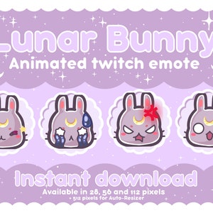 Lunar Bunny Animated Twitch/Streamer Emote