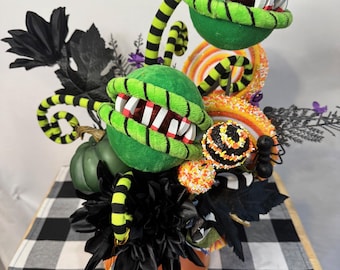 Spooky Carnivorous Plant Centerpiece: Halloween Venus Fly Trap
