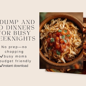 7 Dump and Go Dinners | Busy Weeknight Meals | Printable PDF | Cheap & Easy Dinner Ideas | Instant Download