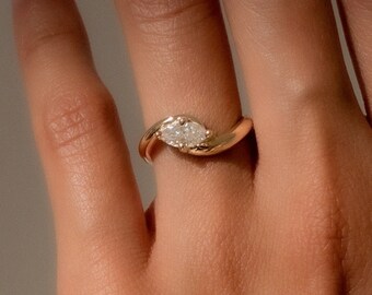 1,25 CT witte Marquise geslepen Moissanite verlovingsring antieke Solitaire bruiloft diamanten ring verjaardag ring voor vrouwen