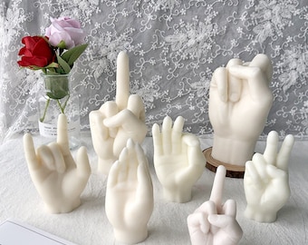 Hand candle mold | Yeah V gesture candle mold | Rock Gesture Soap Silicone Mold