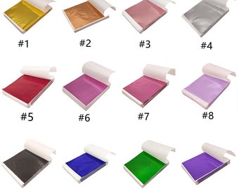 100 Sheets Composition Colored Gilding Leaf | 24 Colors | 9cm x 9cm