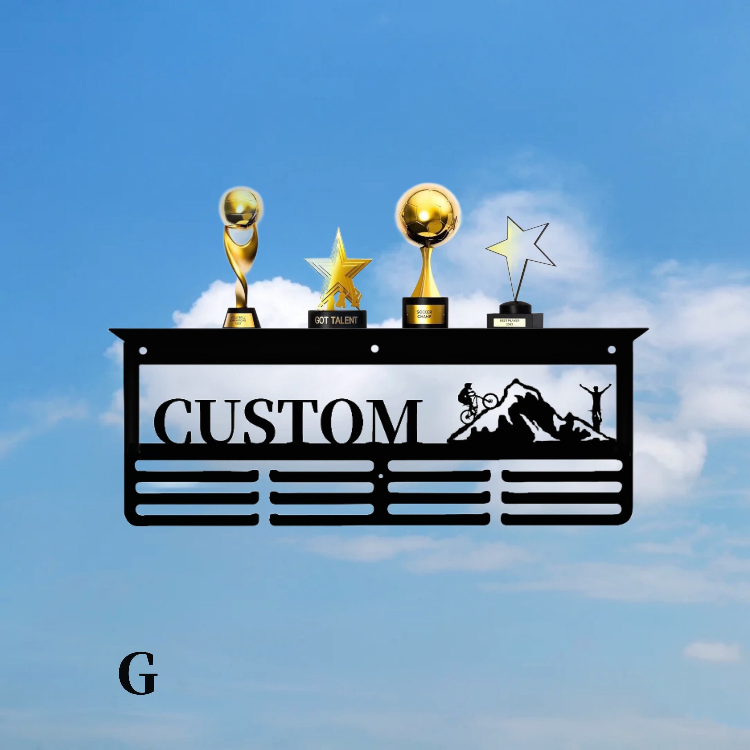 Personalized Cycle Race Medal Holder, Customized Cyclist Names, Color ...