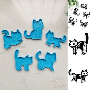 Cat keychain silicone mold set | Cat bag charm set | Pet pendant mold