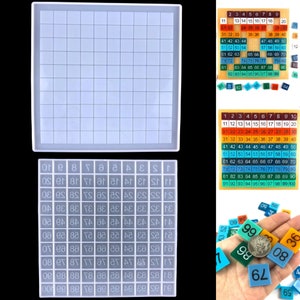 Montessori Math Set Mold | 100 Board Learning Puzzle Mold | Homeschooling Math Mold | Educational Toy Mold