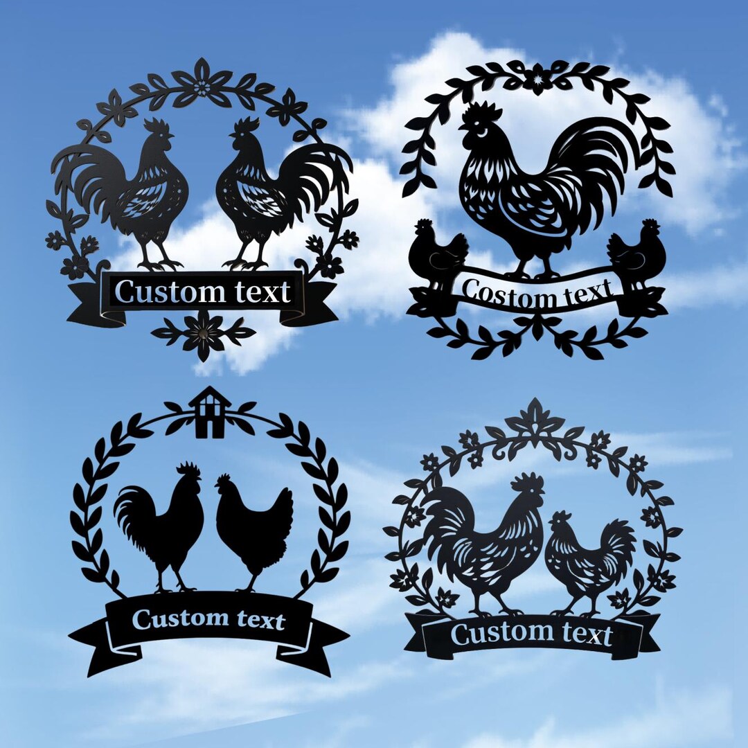 Custom Chicken Metal Sign, Personalized Chicken Coop Sign Name,farm ...