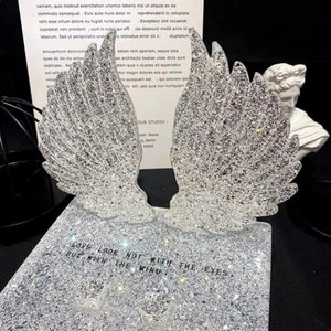 Large angel wing silicone Mold | Square tray mold | Wing coaster mold | Pet memorial plaque mold