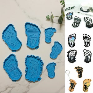 Sasquatch Coaster Mold | DIY Orangutan Bigfoot Resin Mold | Coffee Mat Shiny Silicone Mold