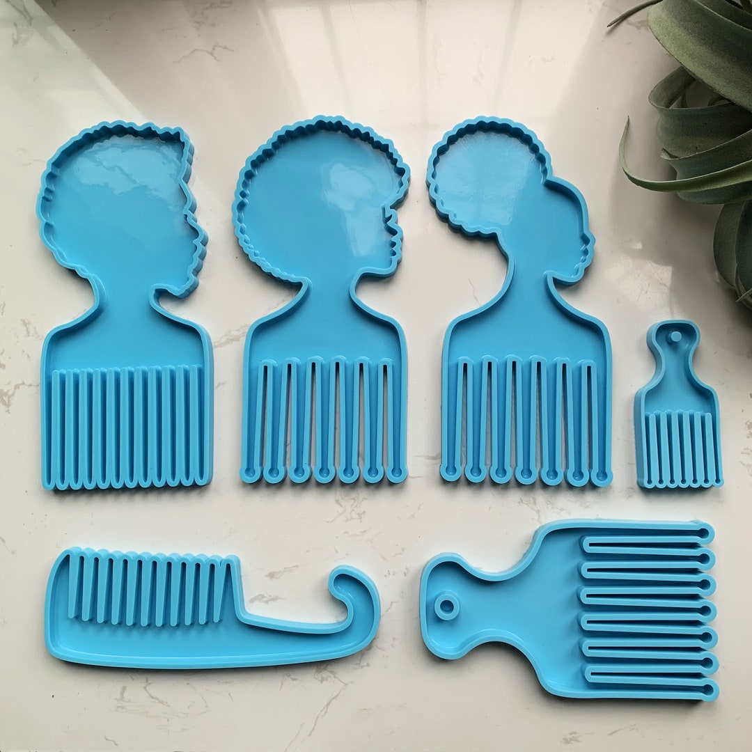 Large Afro Comb Molds,hair Pick Molds,afro Head Mold,couple Comb Molds