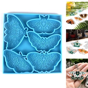 Butterfly Moth Keychain Silicone Mold | Cute Pendant Mold