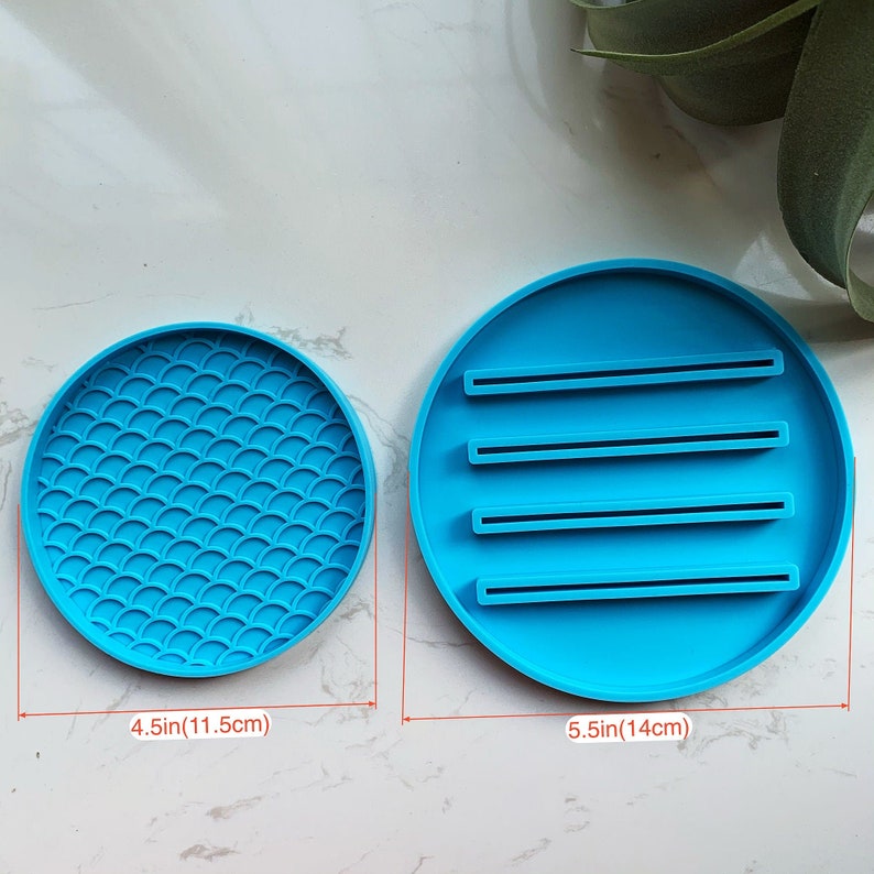 Mermaid Fish Scale Silicone Mold Set | Coaster Holder Mold Set | Decor ...
