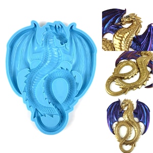 Dragon resin silicone mold | DIY dragon wall decor mold | Animal ornaments silicone mold